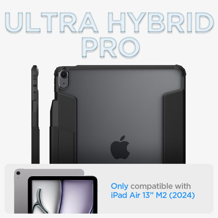 ETUI SPIGEN ULTRA HYBRID ”PRO” IPAD AIR 13 2024 BLACK
