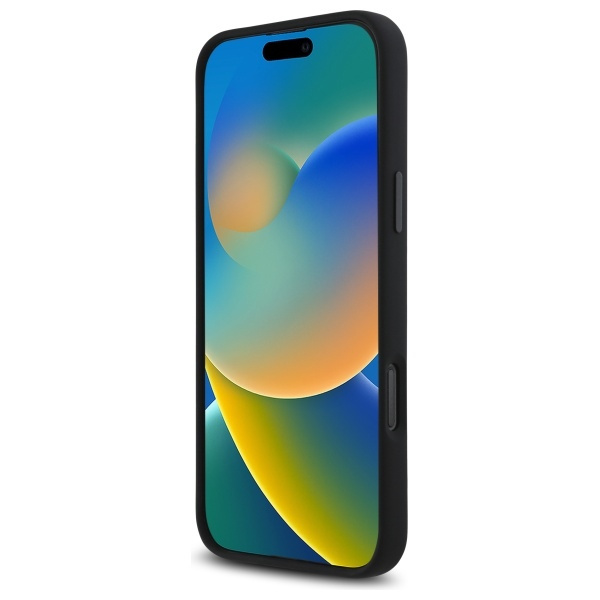 Etui BMW iPhone 16 Pro Max czarny/black hardcase Silicone Hexagon Red Line MagSafe