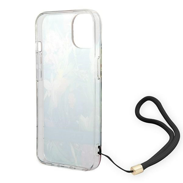Etui GUESS Apple iPhone 14 Plus Flower Strap Niebieski Hardcase