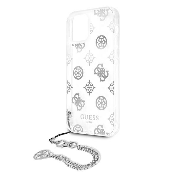 Etui GUESS Apple iPhone 12 Pro Max Peony Chain Collection Srebrny Hardcase