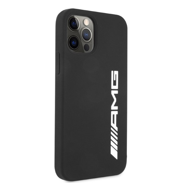Etui AMG iPhone 12 Pro Max 6,7" czarny/black hardcase Silicone Big Logo