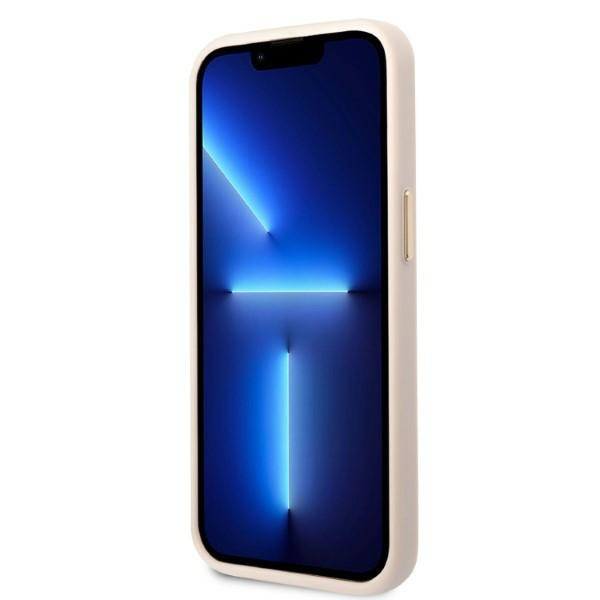 Etui GUESS Apple iPhone 13 13 Pro 4G Logo Plate MagSafe Różowy Hardcase