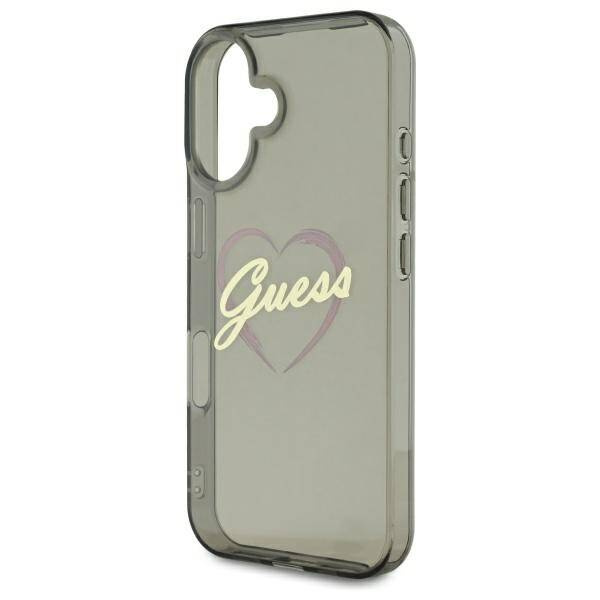 Etui Guess iPhone 16 Plus 6.7" czarny/black hardcase IML Heart
