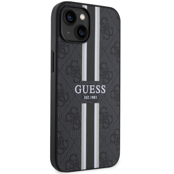 Etui Guess GUHMP14MP4RPSK iPhone 14 Plus 6,7" czarny/black hardcase 4G Printed Stripes MagSafe Case