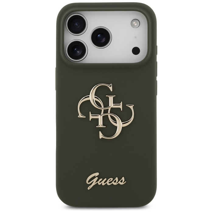 Etui Guess Silicone Big 4G Script do     iPhone 17 Pro Max khaki