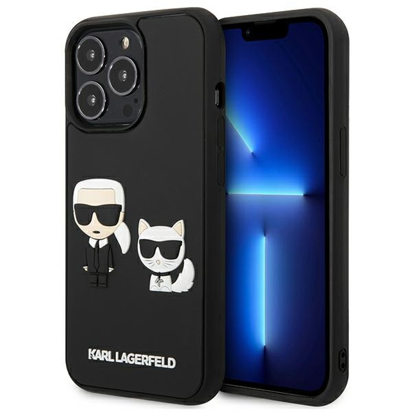 Etui KARL LAGERFELD Apple iPhone 13 Pro Karl&Choupette Ikonik 3D Czarny Hardcase