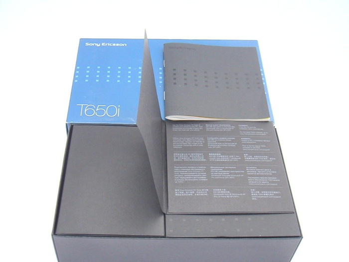 Pudełko SONY ERICSSON T650i CD, Kabel Niebieskie