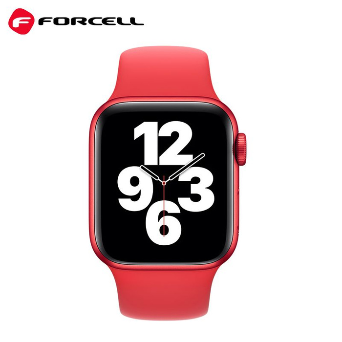 FORCELL F-DESIGN FA01 pasek do APPLE Watch 42 / 44 / 45 / 49 mm czerwony