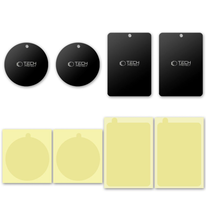 UCHWYT TECH-PROTECT METALPLATE MAGNETIC CAR MOUNT 4-PACK BLACK