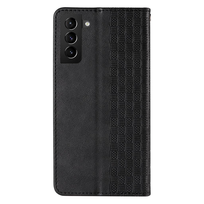 Magnet Strap Case etui do Samsung Galaxy S22+ (S22 Plus) pokrowiec portfel + mini smycz zawieszka czarny