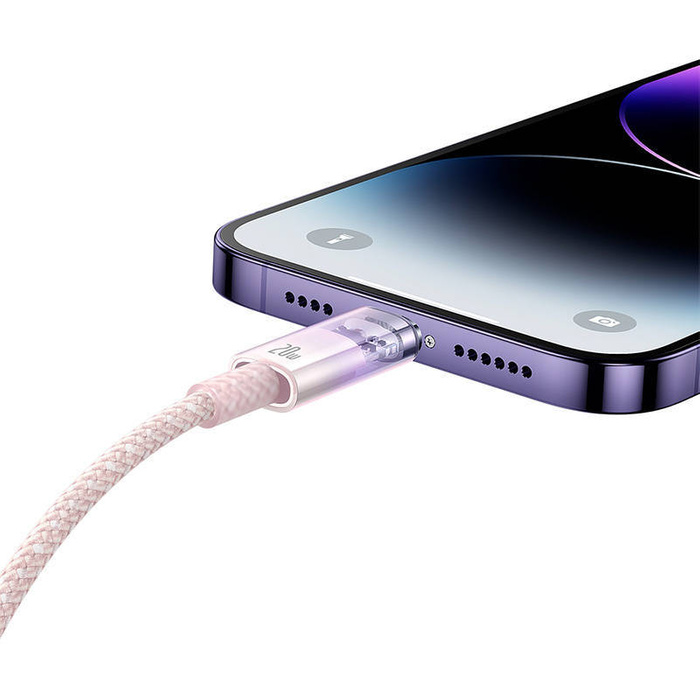 Kabel szybko ładujący Baseus USB-C do Lightning  Explorer Series 20W 2m (różowy)