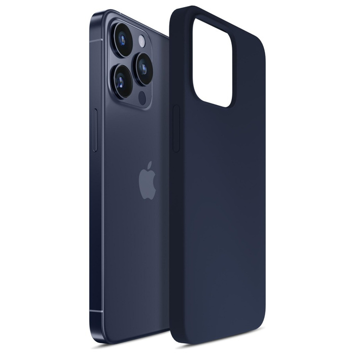 ETUI 3MK Silicone Case iPhone 16 Pro Max Granatowy/Dark Navy