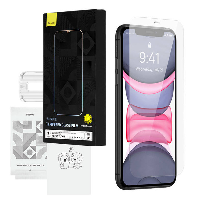 Szkło hartowane Baseus Crystal HD 0.3 mm do Iphone 11 / XR