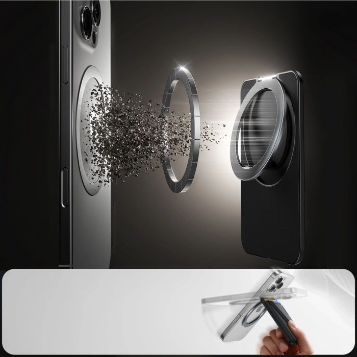 Portfel magnetyczny Joyroom JR-ZS432 kompatybilny z MagSafe - czarny