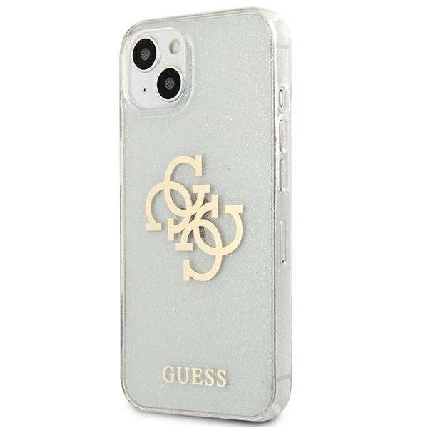 Etui GUESS Apple iPhone 13 Mini Glitter 4G Big Logo Bezbarwny Hardcase
