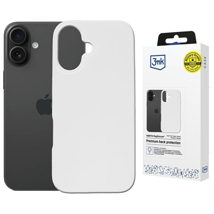 Etui 3MK Hardy MagSilicone do Apple      iPhone 16 biały