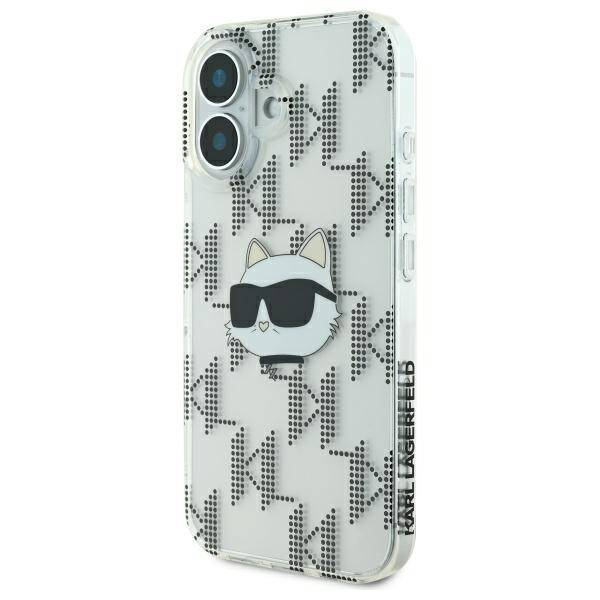 Etui Karl Lagerfeld iPhone 16 6.1" przezroczysty/transparent hardcase IML Choupette Head Electroplated