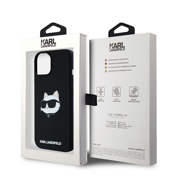 Etui Karl Lagerfeld KLHMP15MSCHPPLK iPhone 15 Plus / 14 Plus 6.7" czarny/black hardcase Silicone Choupette Head MagSafe