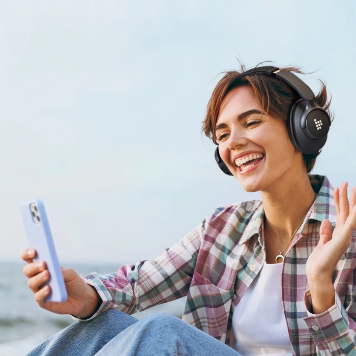 Słuchawki bezprzewodowe Tronsmart SOUNFII Q20S Hybrid ANC z aktywną redukcją hałasu - czarne