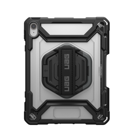 UAG Plasma HS Kickstand - obudowa ochronna z uchwytem do Apple Pencil, uchwytem na dłoń oraz podstawką do iPad 10.9" 10 generacja / 11" (A16) (ice/black)