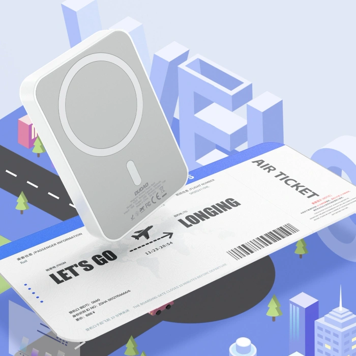 Powerbank Dudao K26S 5000mAh 20W USB-A / USB-C / MagSafe - biały