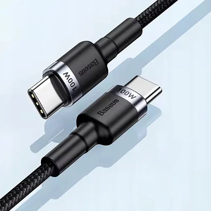 Kabel Baseus Cafule 100W PD2.0 USB-C - USB-C 2m - szaro-czarny