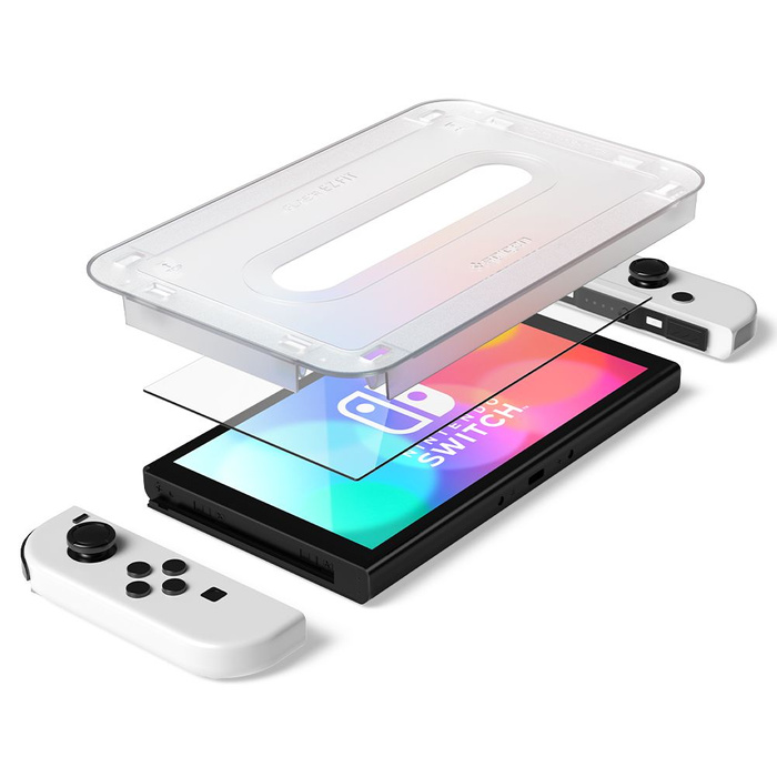 Szkło Hartowane SPIGEN Nintendo Switch Oled Glas.Tr ”ez Fit” 2-Pack 