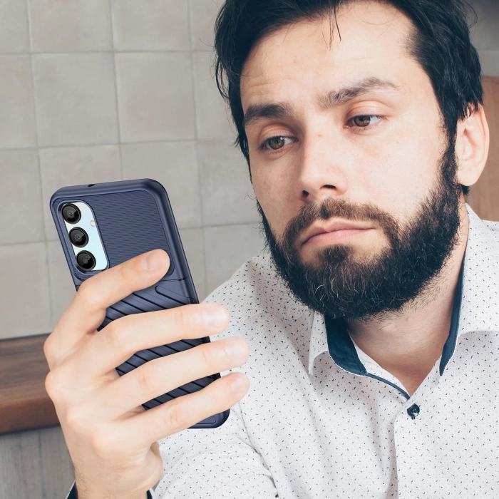 Etui Thunder Case na Samsung Galaxy A26 silikonowy pancerny pokrowiec - niebieskie