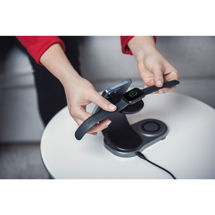 FORCELL F-ENERGY Sail Mag ładowarka indukcyjna 3w1 kompatybilna z MagSafe Qi 15W czarna