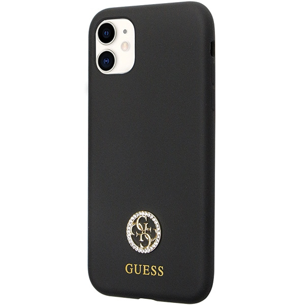 Etui Guess GUHCN614DGPK iPhone 11 / Xr 6.1" czarny/black hardcase Silicone Logo Strass 4G Case