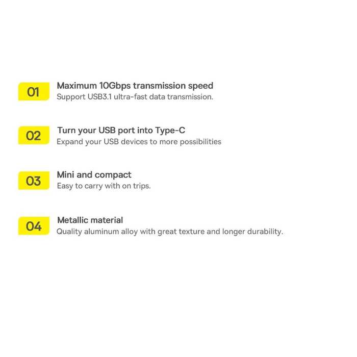 Baseus Ingenuity Series Mini adapter USB 3.1 OTG do USB Typ C niebieski (ZJJQ000103)