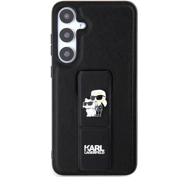 Etui Karl Lagerfeld KLHCS24MGSAKCPK Samsung Galaxy S24 Plus S926 czarny/black hardcase Gripstand Saffiano Karl&Choupette Pins Case