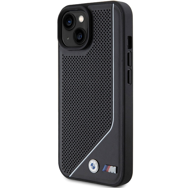 Etui Bmw Bmhmp15s23pucpk Iphone 15 / 14 / 13 6.1" Czarny/black Hardcase Perforated Twisted Line Magsafe Case