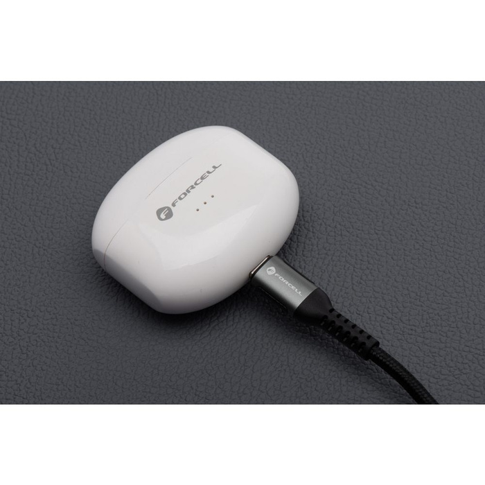 Kabel USB A do USB C Forcell F-Energy QC4.0 3A 66W Cafule 2 m C256 czarny