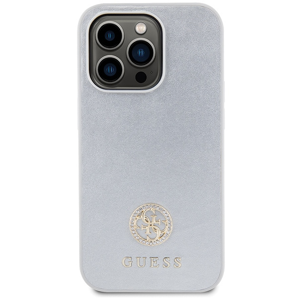 Etui Guess GUHCP15XPS4DGPS iPhone 15 Pro Max 6.7" srebrny/silver hardcase Strass Metal Logo