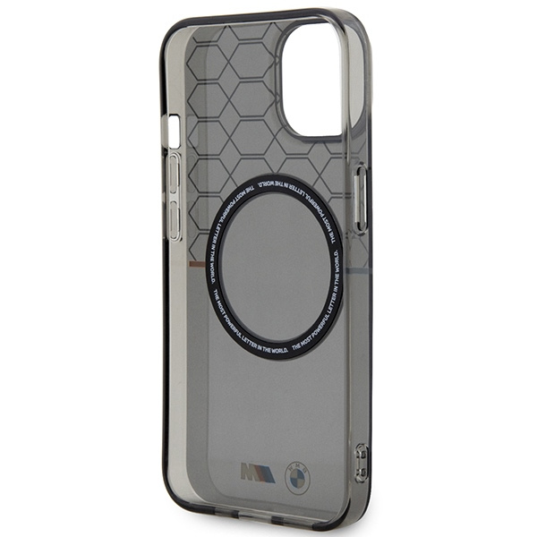 Etui BMW BMHMP13MHGPK iPhone 13 / 14 / 15 6.1" szary/grey Pattern MagSafe Case