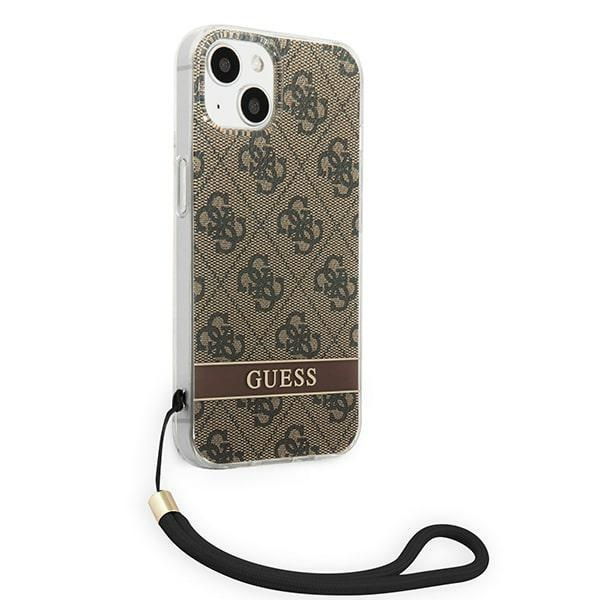 Etui GUESS Apple iPhone 14 Plus 4G Print Strap Brązowy Hardcase