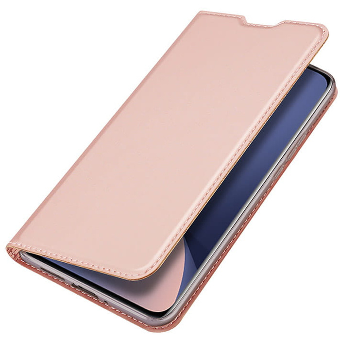 Etui z klapką, portfelem i podstawką Dux Ducis Skin Pro do Xiaomi Poco M6 Pro / Redmi 12 / Redmi 12R - różowe