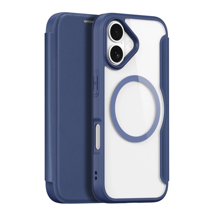 Etui Dux Ducis Skin X Pro na iPhone 17 z portfelem, kompatybilne z MagSafe – niebieskie