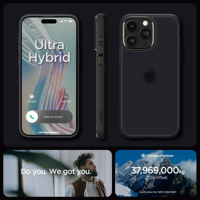 Etui Spigen Ultra Hybrid iPhone 15 Pro Frost Black Case