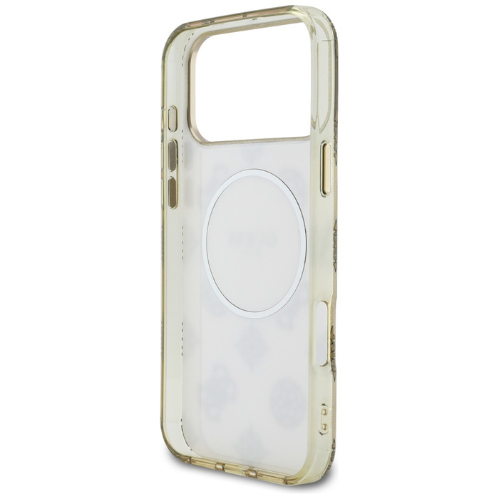 Etui Guess IML Peony Dot MagSafe do      iPhone 17 Pro Max beżowy