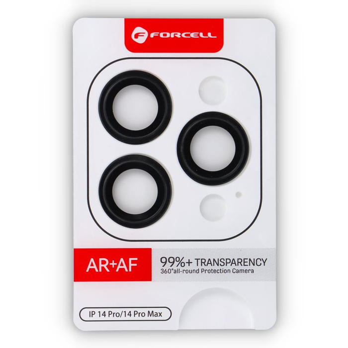Szkło hartowane na aparat do iPhone 14 Pro / 14 Pro Max Forcell Premium gwiezdna czerń