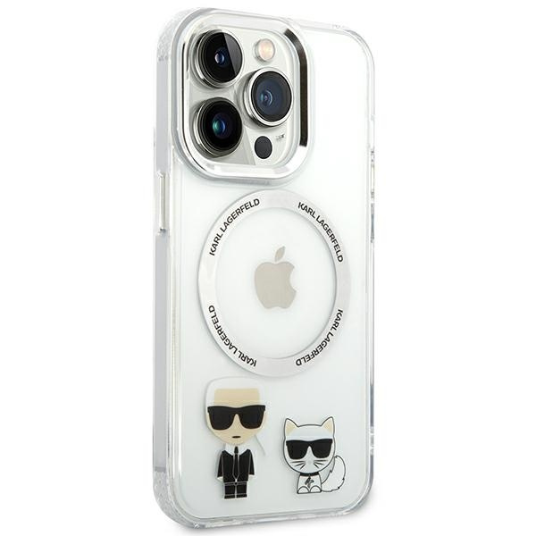 Etui Karl Lagerfeld KLHMP14XHKCT iPhone 14 Pro Max 6,7" hardcase przeźroczysty/transparent Karl & Choupette Aluminium Magsafe