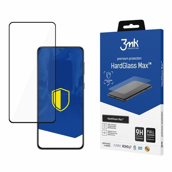 Szkło Hartowane 3MK Samsung Galaxy S22 FullScreen Czarny HardGlass Max