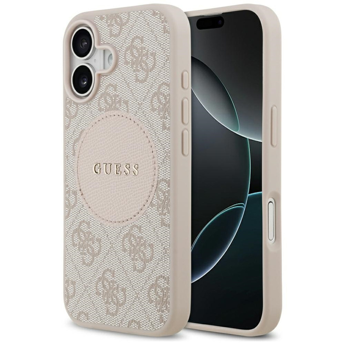 Etui Guess 4G Circle Classic Logo        MagSafe do iPhone 17 różowy