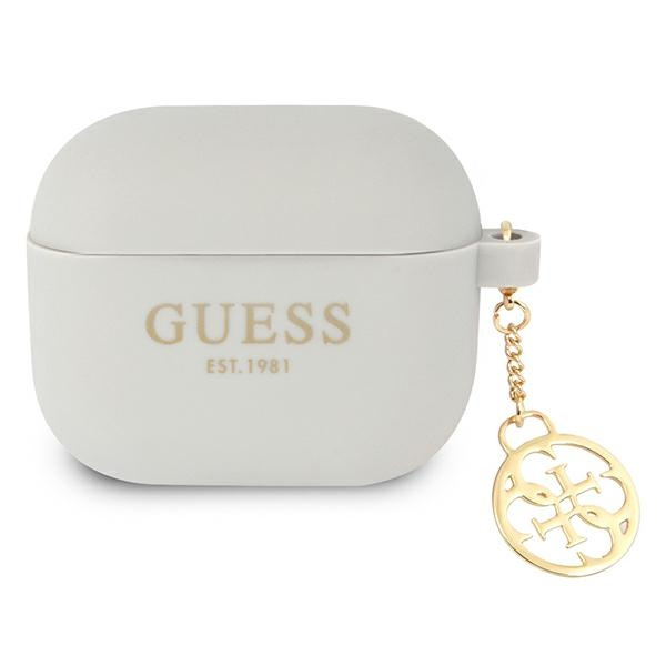 Etui GUESS Apple AirPods 3 Cover Silicone Charm 4G Collection Szary Case
