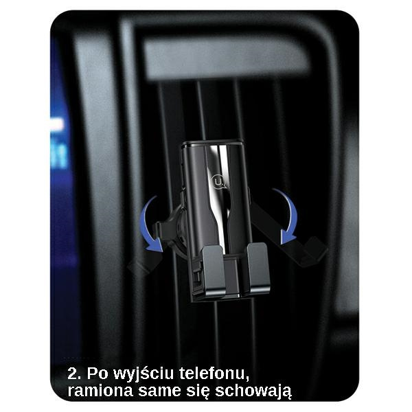 Uchwyt USAMS Do Kratki Wentylacyjnej Gravity ZJ058ZJ01 US-ZJ058 Czarny