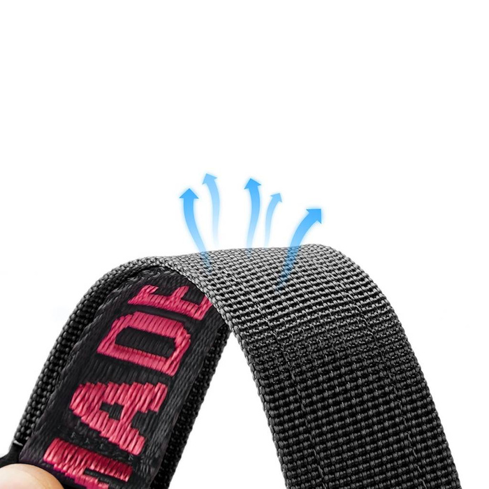 Pasek Dux Ducis Strap (Outdoor  Version) pasek Apple Watch Ultra, SE, 8, 7, 6, 5, 4, 3, 2, 1 (49, 45, 44, 42  mm) nylonowa opaska bransoleta czarno-czerwony