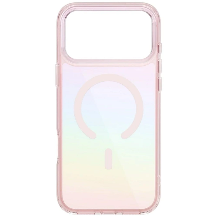 Etui UNIQ Iridescia do iPhone 17 Pro Max Magclick Charging pink prism