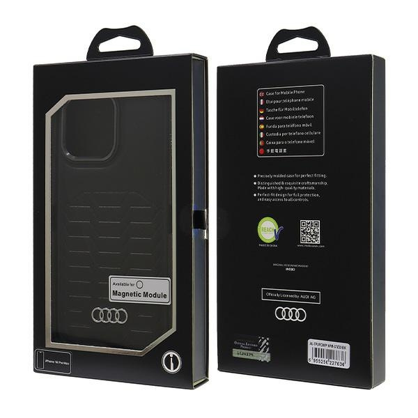 Audi Synthetic Leather MagSafe iPhone 16Pro Max 6.9" czarny/black hardcase AU-TPUPCMIP16PM-GT/D3-BK